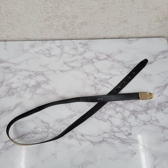 Nino Cerruti Gold Buckle Taupe Leather Belt - Picture 5 of 12